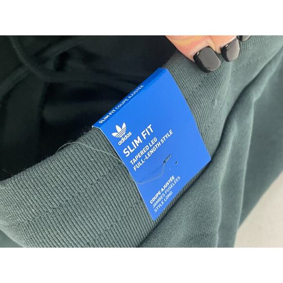 Adidas Adicolor Essentials Fleece Trefoil Pants Slim Fit Men's Sz XL Green NWT - Picture 12 of 16